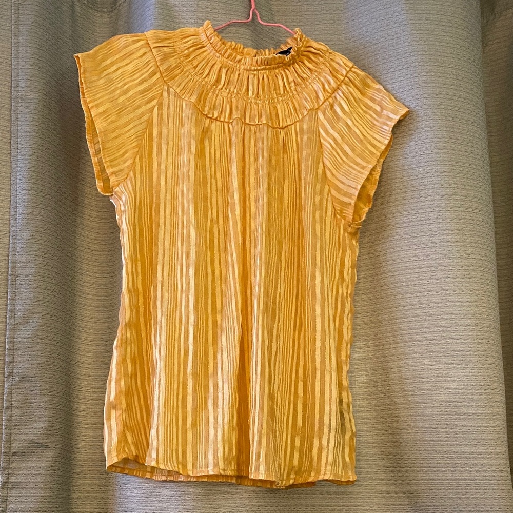 Nanette Lepore Golden Ruffled Blouse